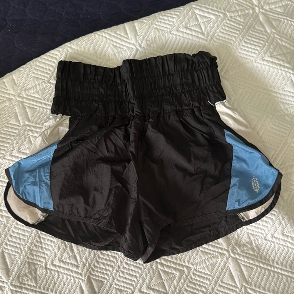 free People Women's Black and Blue Athletic Shorts